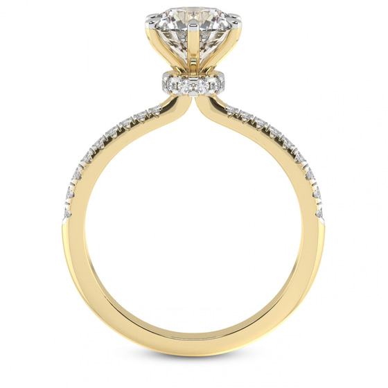 Etienne Secret Halo Lab Diamond Ring