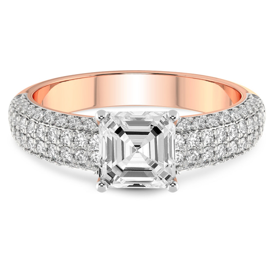 Amira Luxe Secret Double Halo Lab Diamond Ring front view