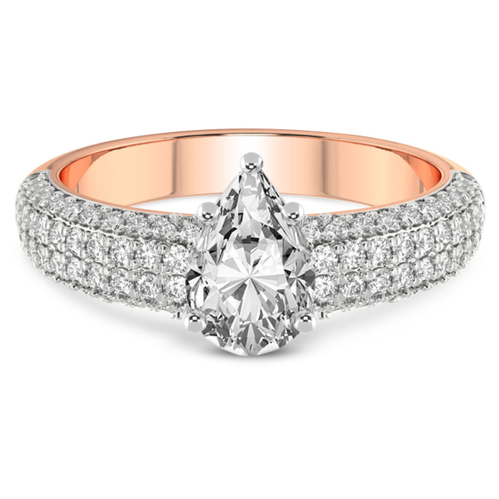 Amira Luxe Secret Double Halo Lab Diamond Ring front view