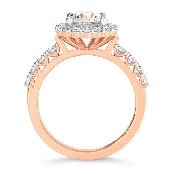 Vionna Round Halo Lab Diamond Ring