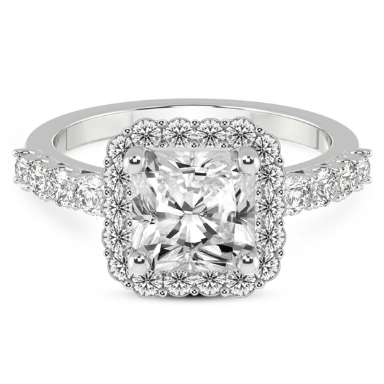 Vionna Round Halo Lab Diamond Ring