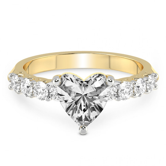 Selena Gomez Entwined Prongs Lab Diamond Ring front view