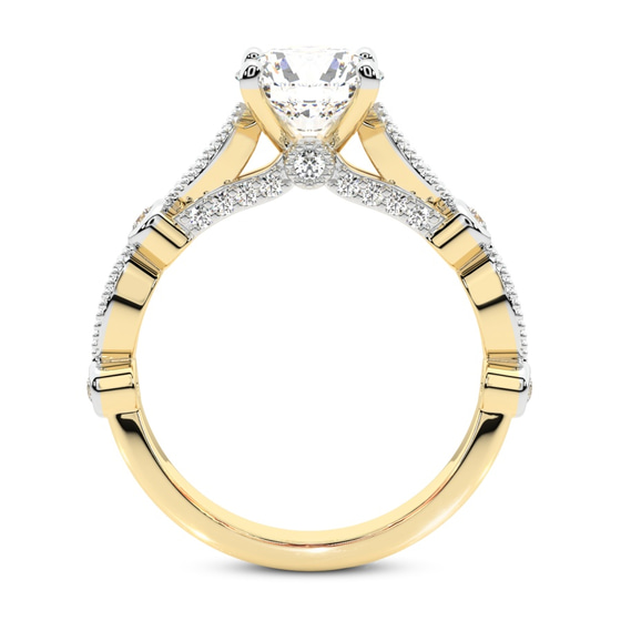 Larisa Side Stone Lab Diamond Ring