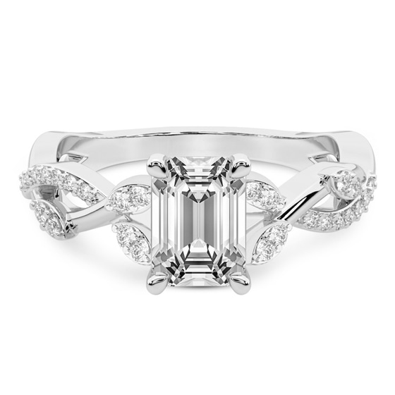 Harlow Twisted Shank Lab Diamond Ring front view