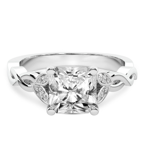 Letitia Side Stone Lab Diamond Ring front view