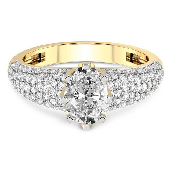 Titania Luxe Eight Prong Lab Diamond Ring front view