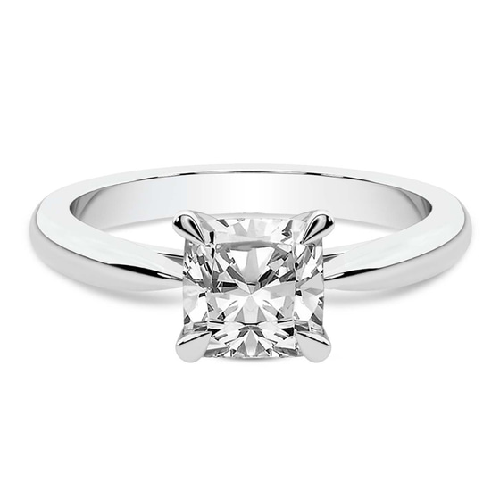Azalea Classic Solitaire 2mm Lab Diamond Ring front view