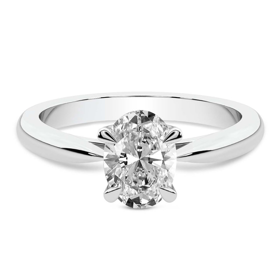 Azalea Classic Solitaire 2mm Lab Diamond Ring front view