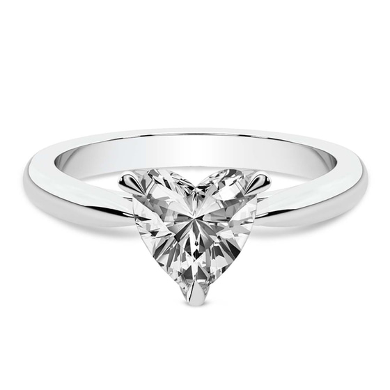 Azalea Classic Solitaire 2mm Lab Diamond Ring front view