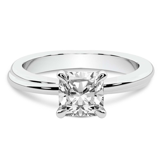 Juniper Crossover Solitaire Lab Diamond Ring front view