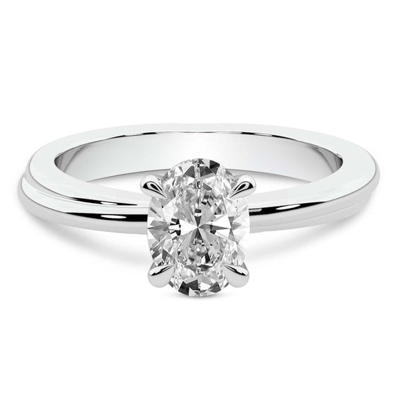 Juniper Crossover Solitaire Lab Diamond Ring front view