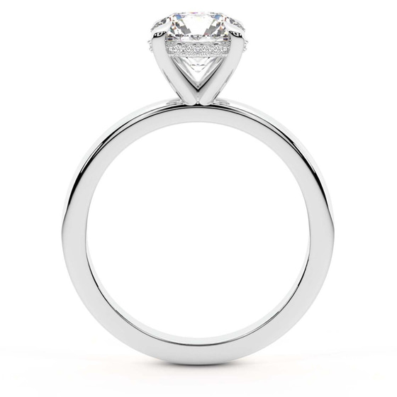 Mildred Hidden Halo Solitaire Lab Diamond Ring