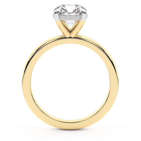 Mildred Hidden Halo Solitaire Lab Diamond Ring