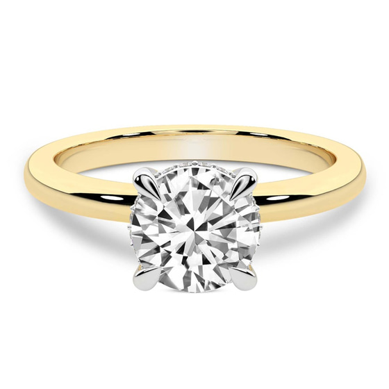 Mildred Hidden Halo Solitaire Lab Diamond Ring front view