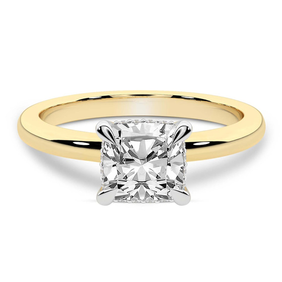 Mildred Hidden Halo Solitaire Lab Diamond Ring