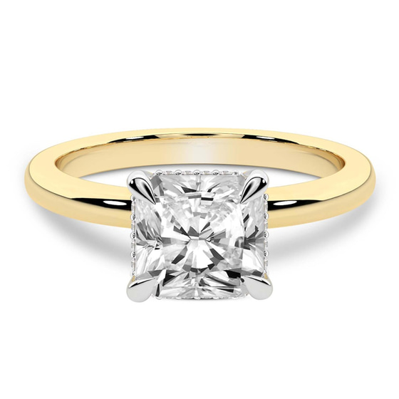 Mildred Hidden Halo Solitaire Lab Diamond Ring