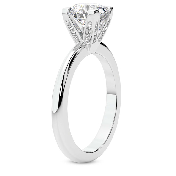Cordelia Knife Edge Solitaire Lab Diamond Ring left view