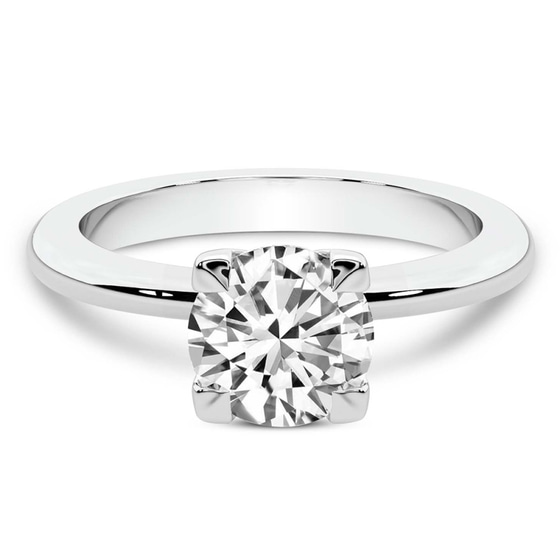 Cordelia Knife Edge Solitaire Lab Diamond Ring front view