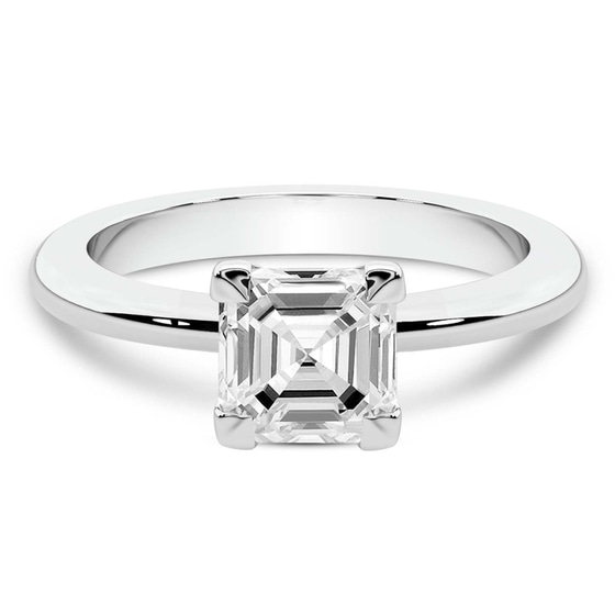 Cordelia Knife Edge Solitaire Lab Diamond Ring front view