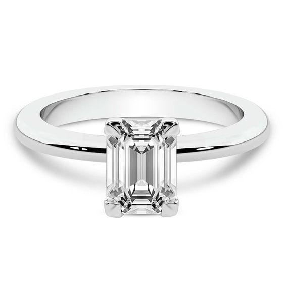 Cordelia Knife Edge Solitaire Lab Diamond Ring front view