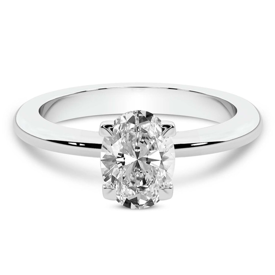 Cordelia Knife Edge Solitaire Lab Diamond Ring front view
