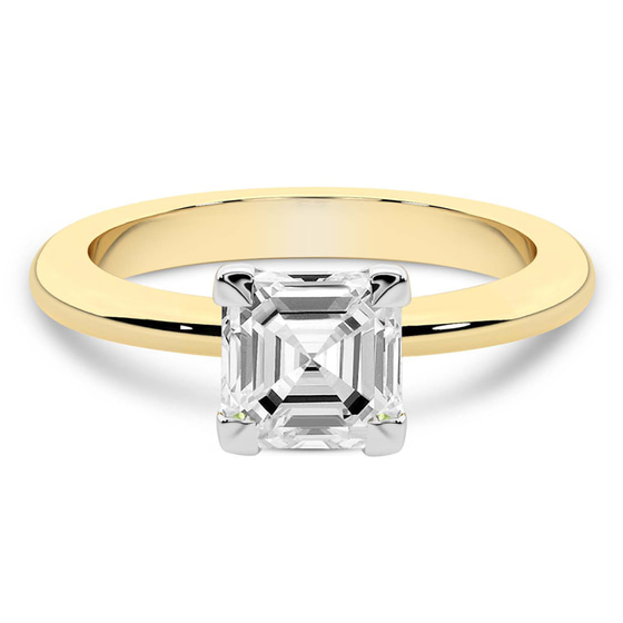 Cordelia Knife Edge Solitaire Lab Diamond Ring front view