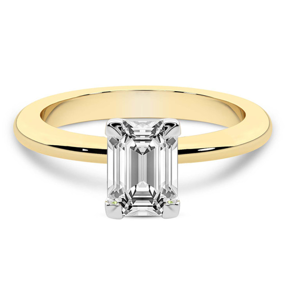 Cordelia Knife Edge Solitaire Lab Diamond Ring front view