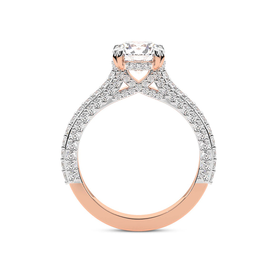 Eternia Criss Cross Side Halo Lab Diamond Ring