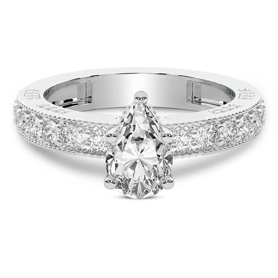 Regalia Milgrain Lab Diamond Ring front view