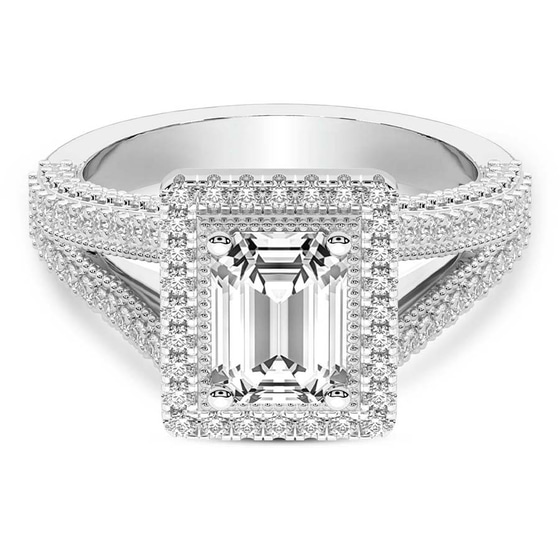 Opulenté Antique Halo Lab Diamond Ring front view
