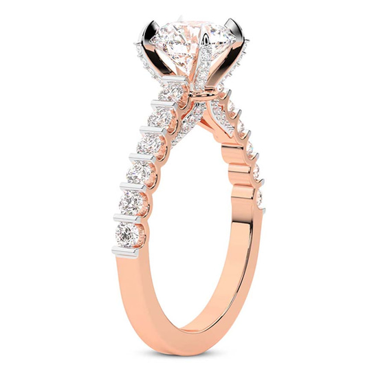 Austria Cathedral Lab Diamond Ring top view