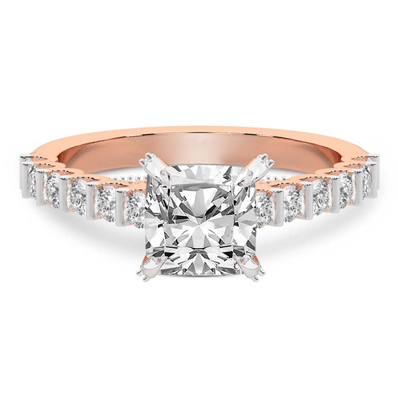 Austria Cathedral Lab Diamond Ring front view