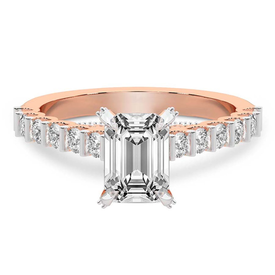 Austria Cathedral Lab Diamond Ring front view