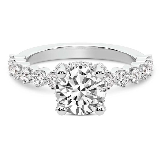 Caitronia Floating Side Stones Lab Diamond Ring