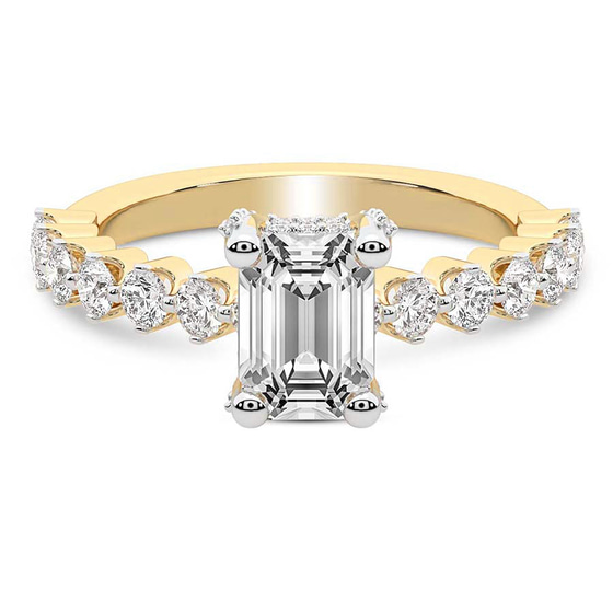 Caitronia Floating Side Stones Lab Diamond Ring front view