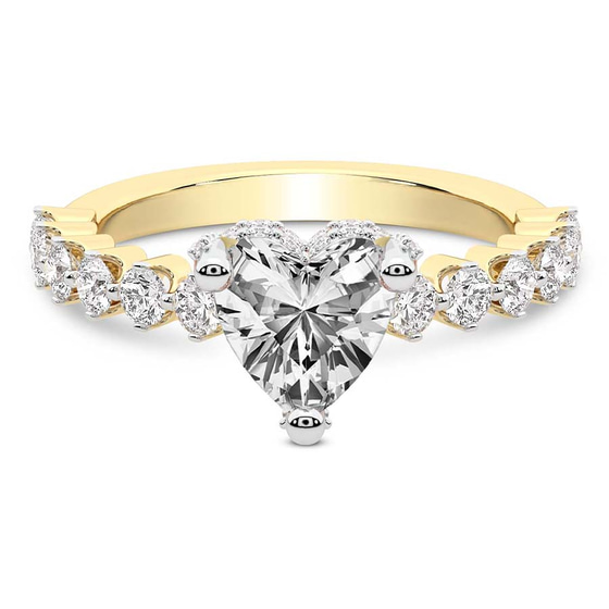Caitronia Floating Side Stones Lab Diamond Ring front view