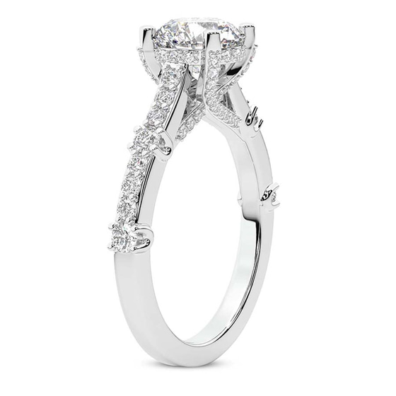 Odyssey Hidden Halo Lab Diamond Ring top view