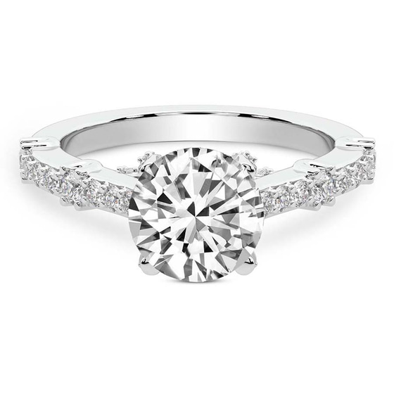 Odyssey Hidden Halo Lab Diamond Ring front view