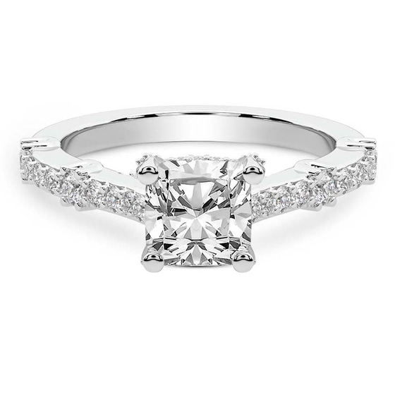 Odyssey Hidden Halo Lab Diamond Ring front view