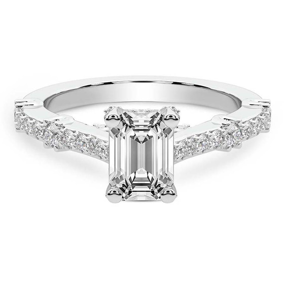 Odyssey Hidden Halo Lab Diamond Ring front view