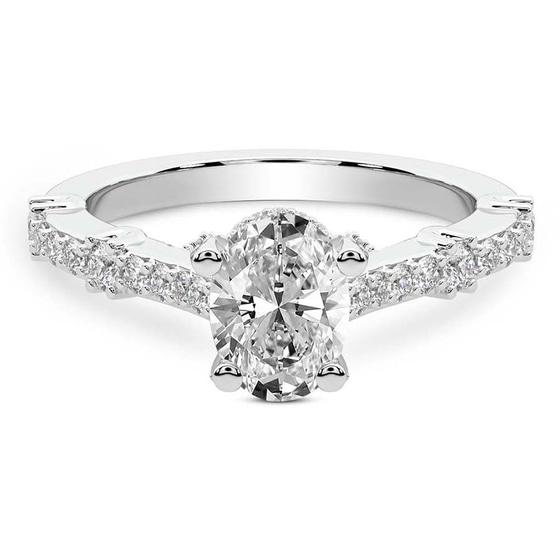 Odyssey Hidden Halo Lab Diamond Ring front view