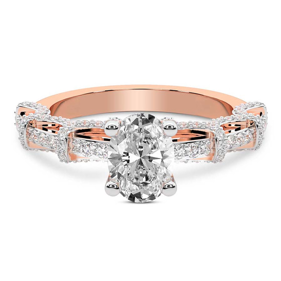 Ciara Petite Station Style Lab Diamond Ring