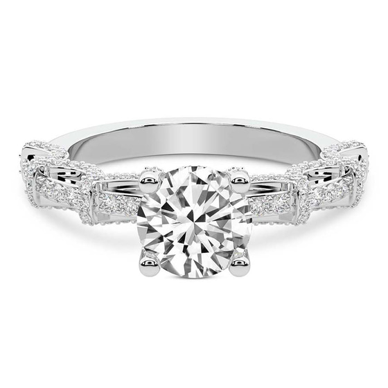 Ciara Petite Station Style Lab Diamond Ring