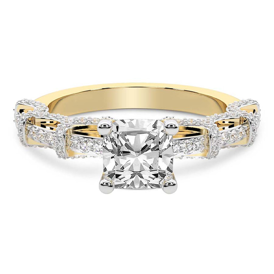 Ciara Petite Station Style Lab Diamond Ring front view