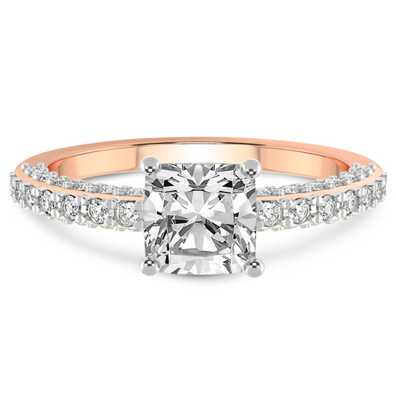 Atria Secret Double Halo Lab Diamond Ring front view