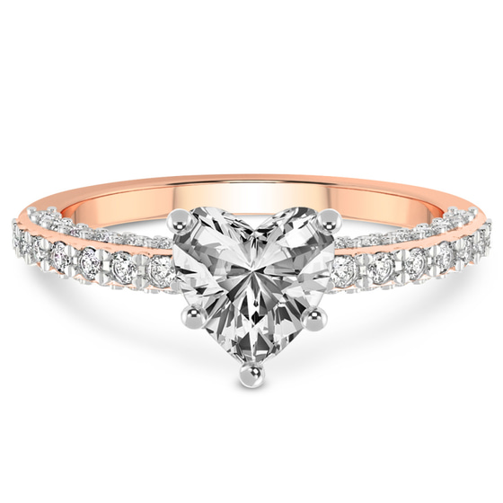Adele Secret Double Halo Lab Diamond Ring front view