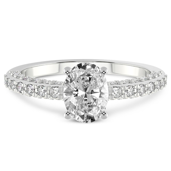 Atria Secret Double Halo Lab Diamond Ring front view