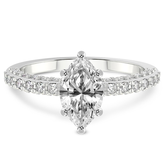 Adele Secret Double Halo Lab Diamond Ring front view