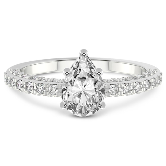 Adele Secret Double Halo Lab Diamond Ring left view