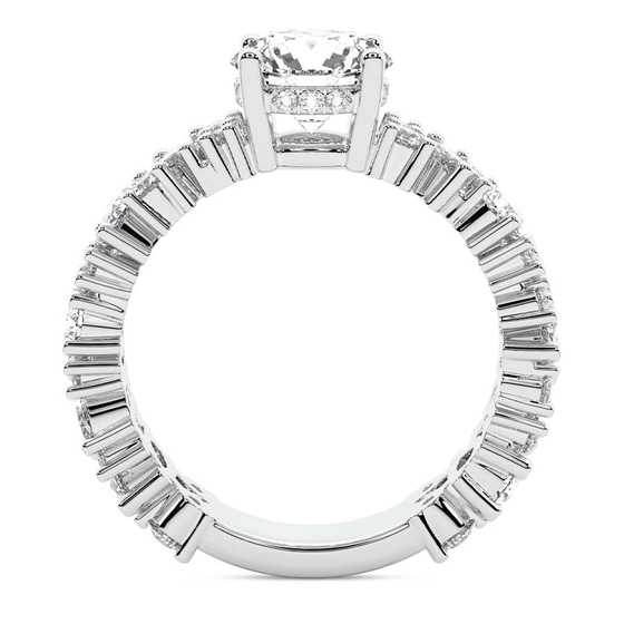 Skylar Side Stone Encrusted Lab Diamond Ring